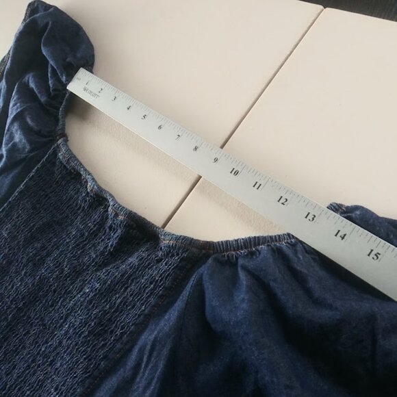 Terra & Sky Jean flutter sleeve midi Dress women's size 3X (24W-26W) - Picture 9 of 14